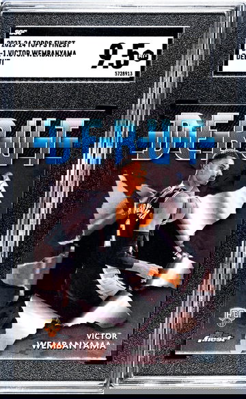 2023-24 Topps Finest #D-1 Victor Wembanyama Debut SGC 9.5