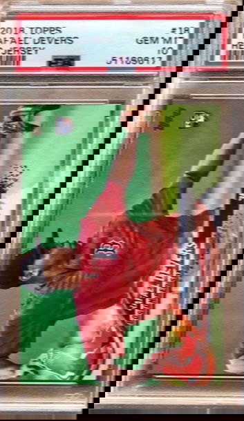 2018 Topps Rafael Devers Red Jersey SP PSA 10