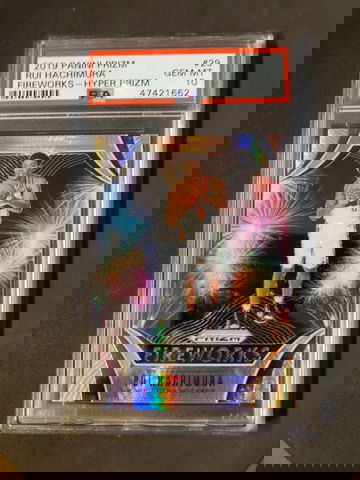 2019 Prizm Fireworks Hyper Rui Hachimura PSA 10