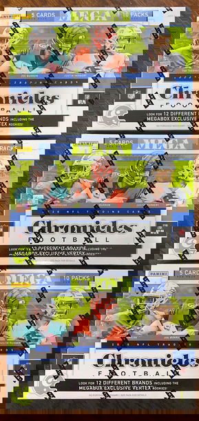 2020-21 Panini Chronicles Football Mega Box (lot of 3)