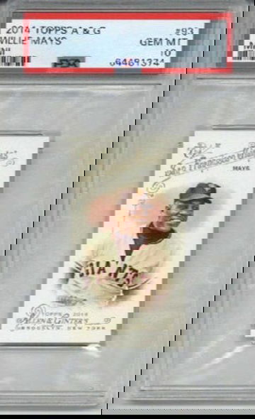 2014 TOPPS ALLEN & GINTER MINI #93 WILLIE MAYS CARD GIANTS PSA 10 LOW POP RARE