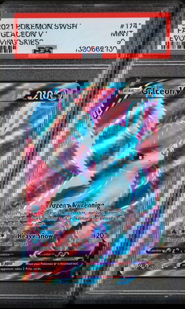 2021 Pokemon Sword and Shield Evolving Skies Glaceon V #174 PSA 9