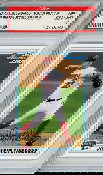 STEPHEN STRASBURG 2010 BOWMAN PROSPECTS BASEBALL #BP1 PSA 10 Rookie Card RC Nationals