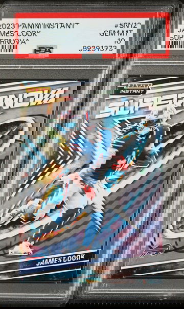 James Cook 2023 Panini Supernova NFL #SN-12 Football Card PSA 10 Gem Mint