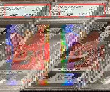 2 x 2018 Prizm World Cup Kevin De Bruyne #17 Silver BOTH PSA 9 (Manchester City Belgium)