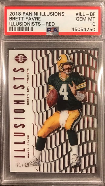2018 Panini Illusions - Illusionists - Red - Brett Favre /99 PSA 10