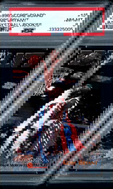 1996 Score Board Kobe Bryant Basketball Rookies PSA 8 RC Lakers #15