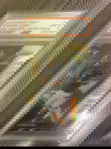 2019 PRIZM NBA FINALISTS STEPHEN CURRY SILVER PSA 10