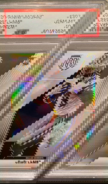 2020 Panini Mosaic CeeDee Lamb Silver Prizm PSA 10 Gem-Mint 