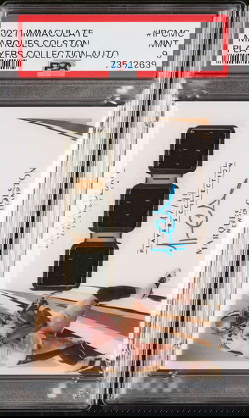 2021 Panini Immaculate Collection Players Collection Autographs Marques Colston #IPCMC /99 PSA 9