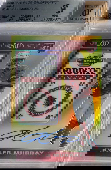 Kyler Murray 2019 Optic Contenders Gold Refractor Auto /10 BGS 9/10