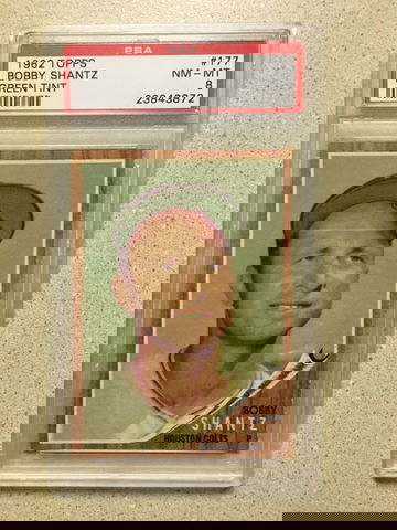 1962 Topps #177 Bobby Shantz PSA 8 NM-MT GREEN TINT COLTS