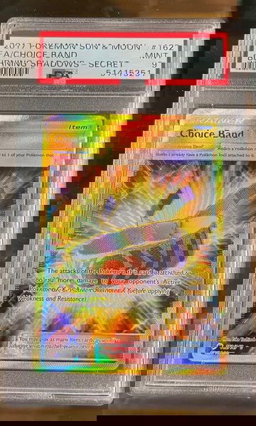 2017 Pokémon Burning Shadows Choice Band psa 9