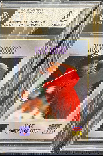 1996 S.I. For Kids Tiger Woods RC #536 BGS 8