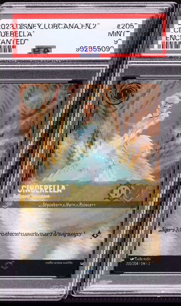 2023 Disney Lorcana Rise Of The Floodborn Enchanted Cinderella #205 PSA 9 MINT
