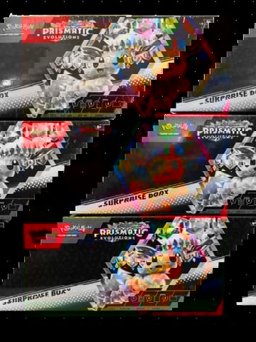 3-Pokémon Trading Card Game: Scarlet & Violet-Prismatic Evolutions Surprise Box