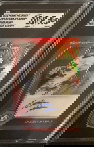 2021 Prizm Draft Picks & Prospects - NAJEE HARRIS - Red Prizm AUTO Rookie - #ed 110/199 - SGC 9.5 / 10