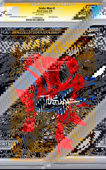 SPIDER-MAN #1 CGC-SS 9.2 *GOLD VARIANT* SIGND BY ORIG ARTIST TODD MCFARLANE 1990