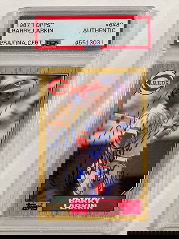 1987 Topps Rookie Barry Larkin Auto PSA Authentic