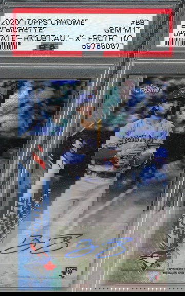 2020 Topps Chrome Update Bo Bichette Auto /125 PSA 10