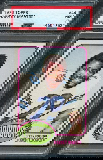 1976 Topps HARVEY MARTIN RC #44 PSA 7