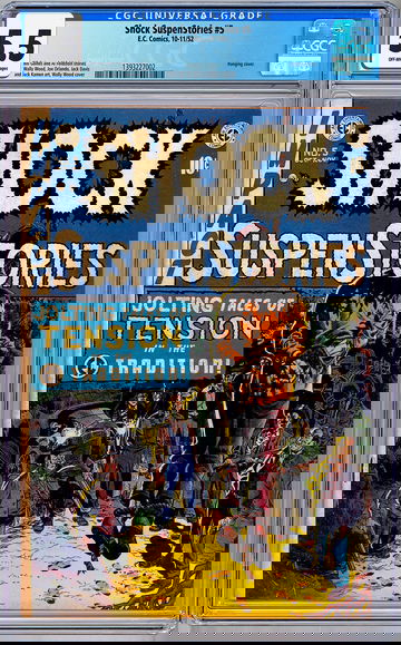 SHOCK SUSPENSTORIES #5 CGC 5.5 *CONTROVERSIAL HANGING COVER* WALLY WOOD EC 1952