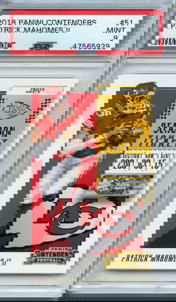 Patrick Mahomes II 2018 Panini Contenders PSA 9 