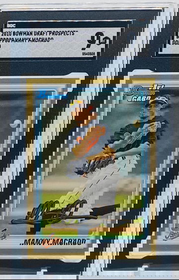 2010 1st Bowman Draft Picks Gold Manny Machado SGC 9 Mint