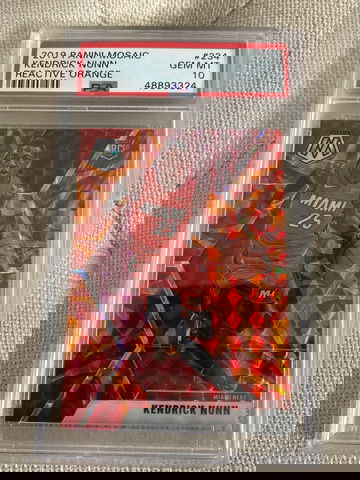 2019 Panini Mosaic Kendrick Nunn RC Reactive Orange PSA 10 #234