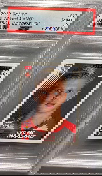 2019 Panini Fussball Sticker Erling Haaland PSA 9 MINT!