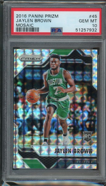 2016 Prizm Mosaic Jaylen Brown PSA 10