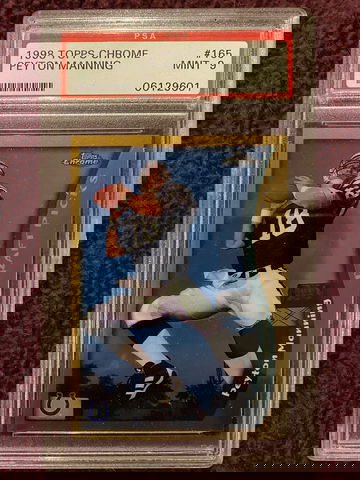 1998 Topps Chrome Peyton Manning PSA 9