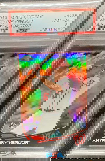 2013 Topps Chrome Anthony Rendon Rookie Black Refractor /100 PSA 8 