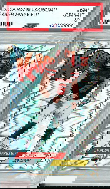 2018 PANINI KABOOM! BAKER MAYFIELD #BM BROWNS ROOKIE RC LOW POP!  PSA 10 GEM MT