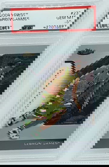 2004-05 Topps Finest LeBron James PSA 10