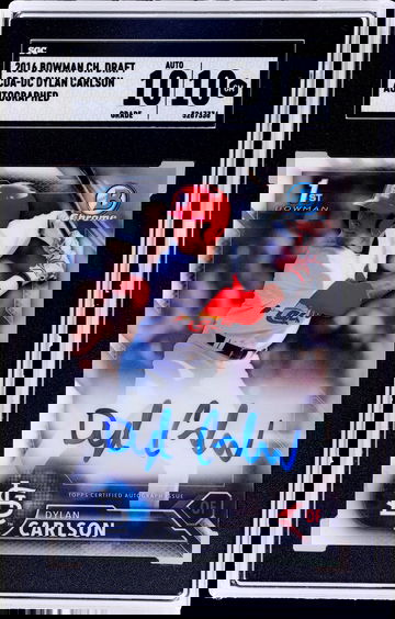 2016 Bowman Chrome Draft Dylan Carlson #CDA-DC Auto SGC 10 Auto 10