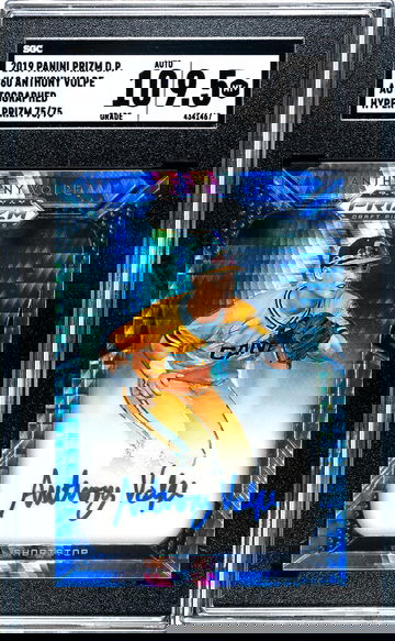2019 Panini Prizm DP Hyper Prizm Anthony Volpe #60 Auto /75 SGC 9.5 Auto 10