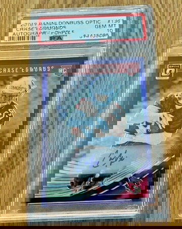 2018 Panini Donruss Optic Chase Edmonds PURPLE Auto RC /35 PSA 10 GEM MINT POP 1