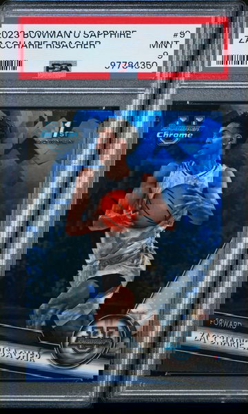 2023 Bowman U Chrome Sapphire Zaccharie Risacher #9 1st Bowman PSA 9