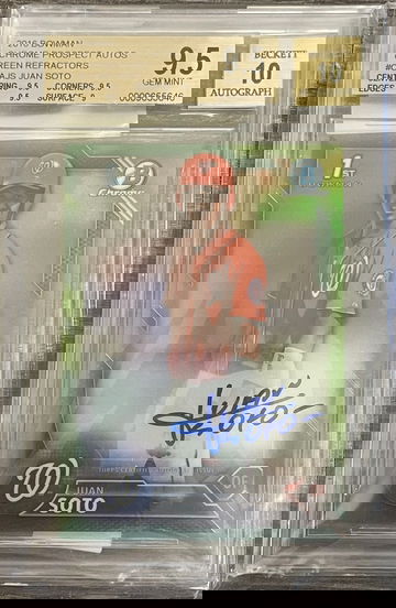 Juan Soto Bowman Chrome Auto Green /99 BGS 9.5