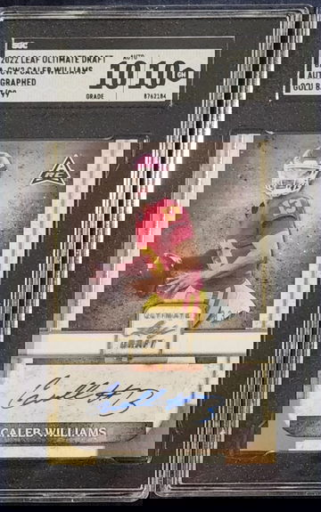 Caleb Williams 2022 Leaf Ultimate Draft Auto Gold /99 SGC 10/10