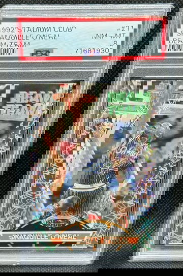 1992 Stadium Club Shaquille O'Neal Rookie Beam Team PSA 8