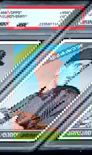 1966 Topps Gaylord Perry #598 PSA 3