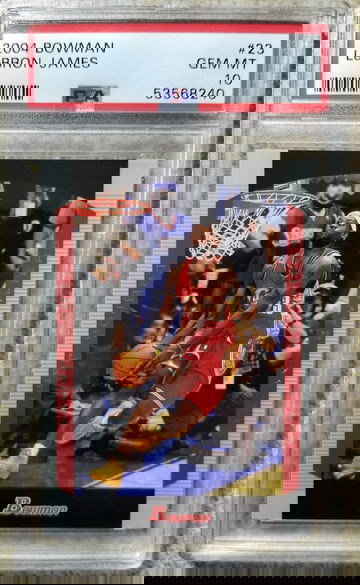 Lebron james 2004 bowman 2nd year psa gem Mint 10