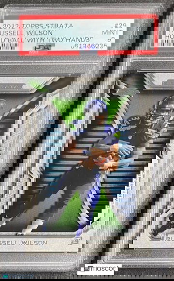 Russell Wilson 2012 Topps Strata #29 Rookie RC Seahawks Steelers - PSA 9