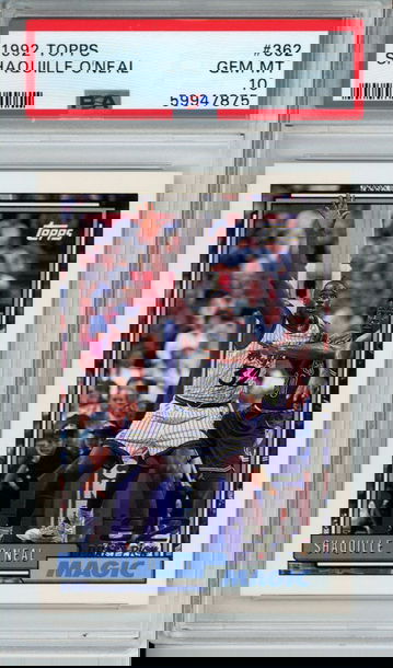 SHAQUILLE O'NEAL 1992 Topps #362 ROOKIE PSA 10 GEM Mint Orlando Magic LA Lakers