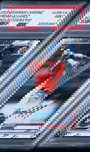 2020 Bowman Chrome Yordan Alvarez Rookie Auto RC PSA 9