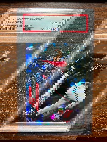 2020 Topps Chrome 6 Juan Soto Sapphire Edition PSA 10