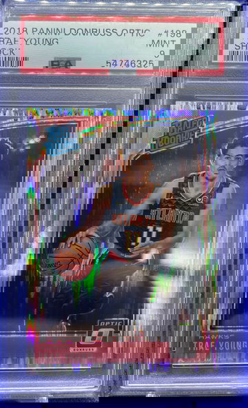 2018-19 PANINI DONRUSS OPTIC SHOCK TRAE YOUNG ATLANTA HAWKS RC PSA 9 MINT