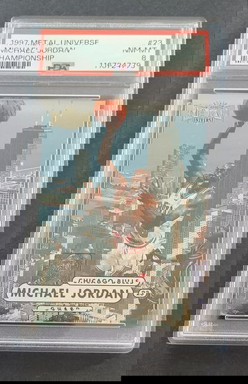 1997 METAL UNIVERSE CHAMPIONSHIP #23 MICHAEL JORDAN PSA 8